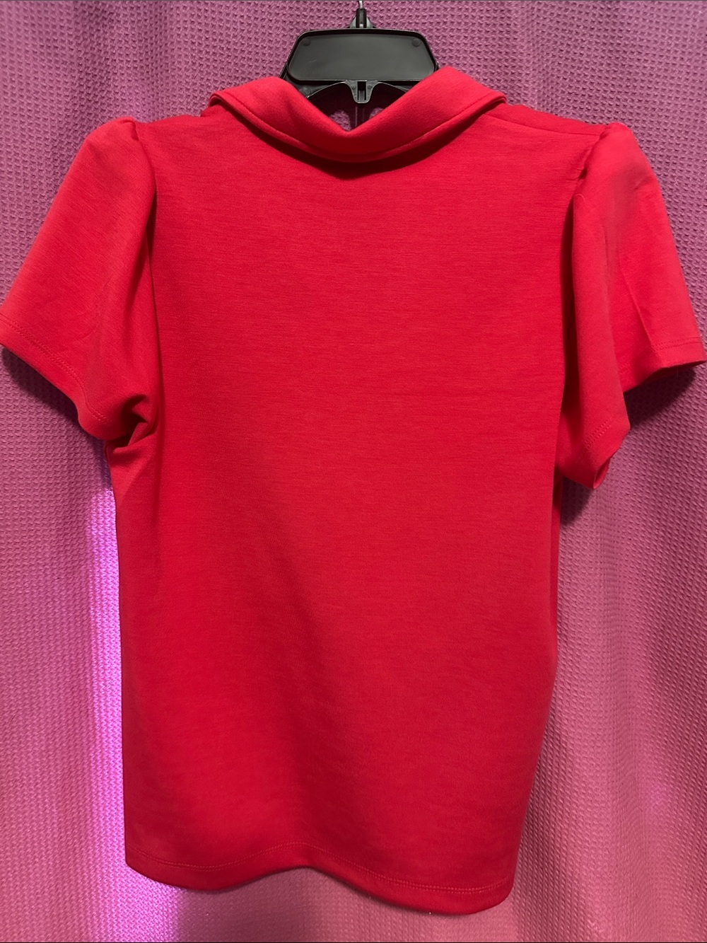 crown & ivy Bright Red Short Sleeve Polo Tee - Picture 3 of 4